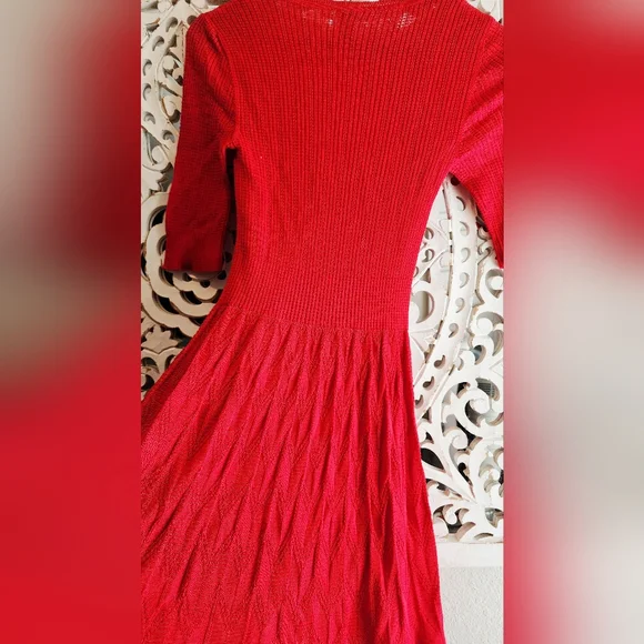 MISSONI WOMENS CREW NECK SHORT SLEEVE KNITTED FIT & FLARE DRESS SZ US 6 - Picture 13 of 14